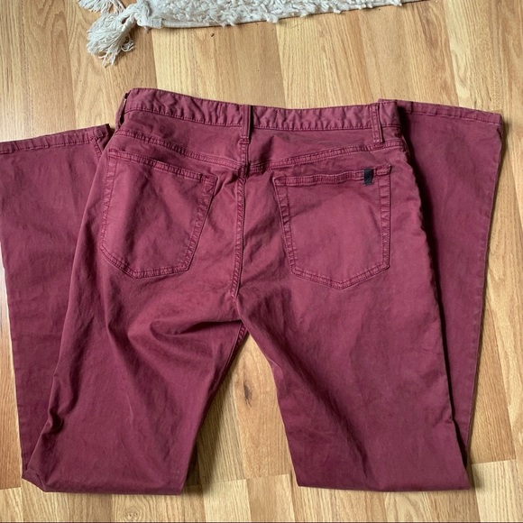 Joe’s jeans Brixton straight leg jeans, kivi red.  Fit closer to a 32. - Picture 2 of 10